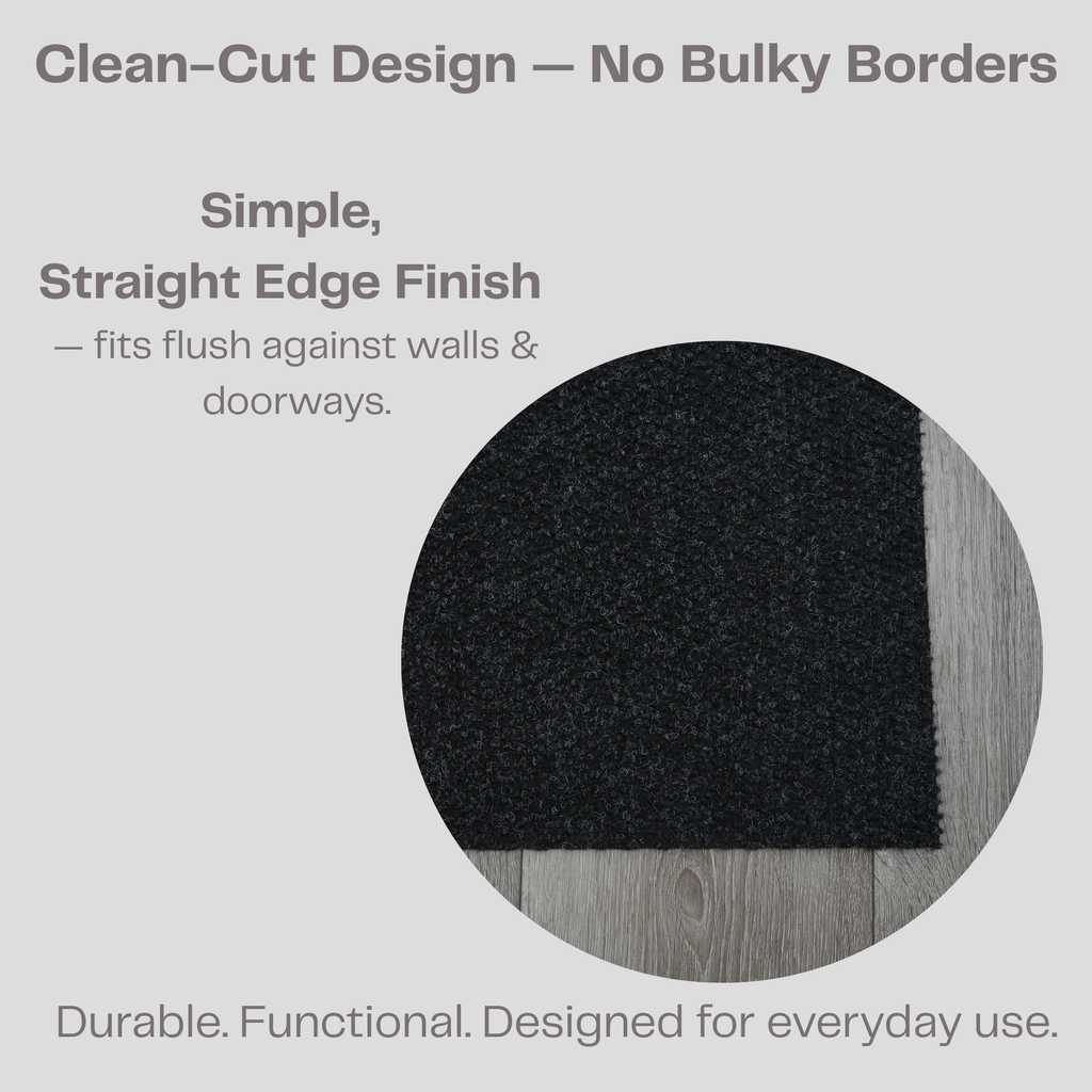 Spartan Weather Warrior Duty Indoor/Outdoor Utility Berber Loop Carpet Runner, Mats, 3' in Black