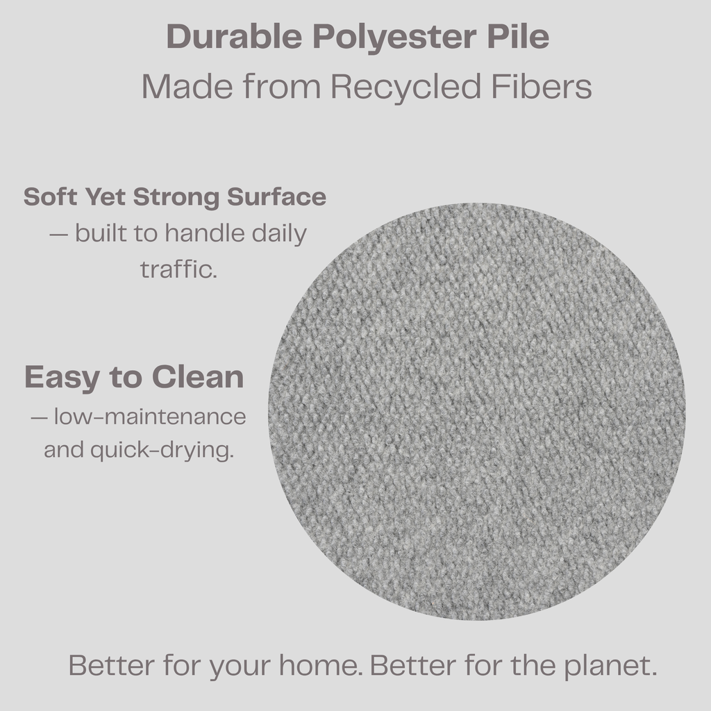 Spartan Weather Warrior Duty Indoor/Outdoor Utility Berber Loop Carpet Runner, Mats, 3' in Grey