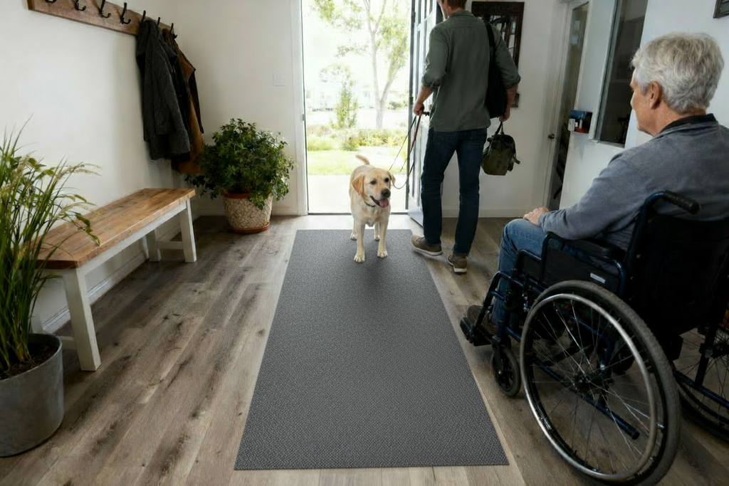 Spartan Weather Warrior Duty Indoor/Outdoor Utility Berber Loop Carpet Runner, Mats, 3' in Brown