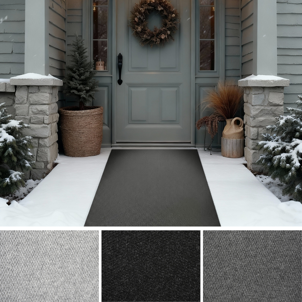 Spartan Weather Warrior Duty Indoor/Outdoor Utility Berber Loop Carpet Runner, Mats, 3' in Brown