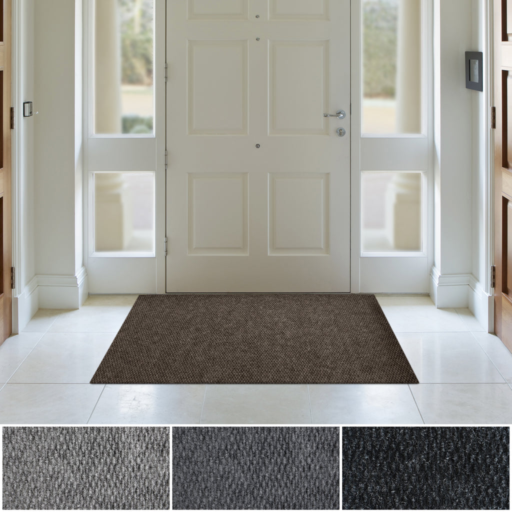 Spartan Weather Warrior Duty Indoor/Outdoor Utility Berber Loop Carpet Runner, Mats, 3' in Brown