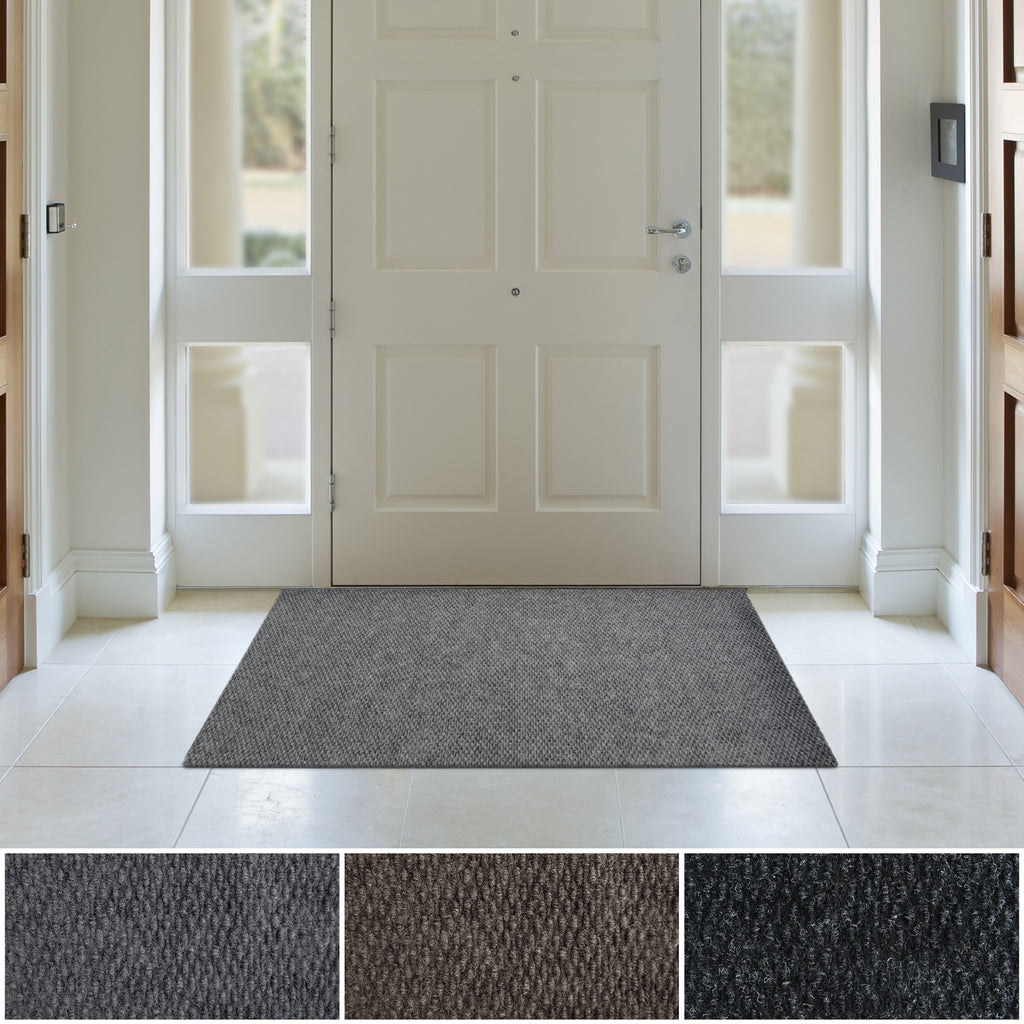 Spartan Weather Warrior Duty Indoor/Outdoor Utility Berber Loop Carpet Runner, Mats, 3' in Grey
