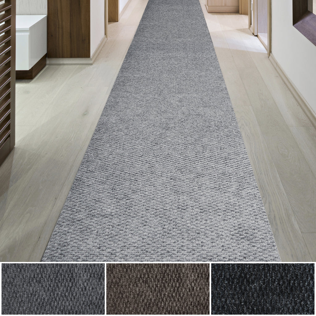 Spartan Weather Warrior Duty Indoor/Outdoor Utility Berber Loop Carpet Runner, Area Rugs, 4' in Grey