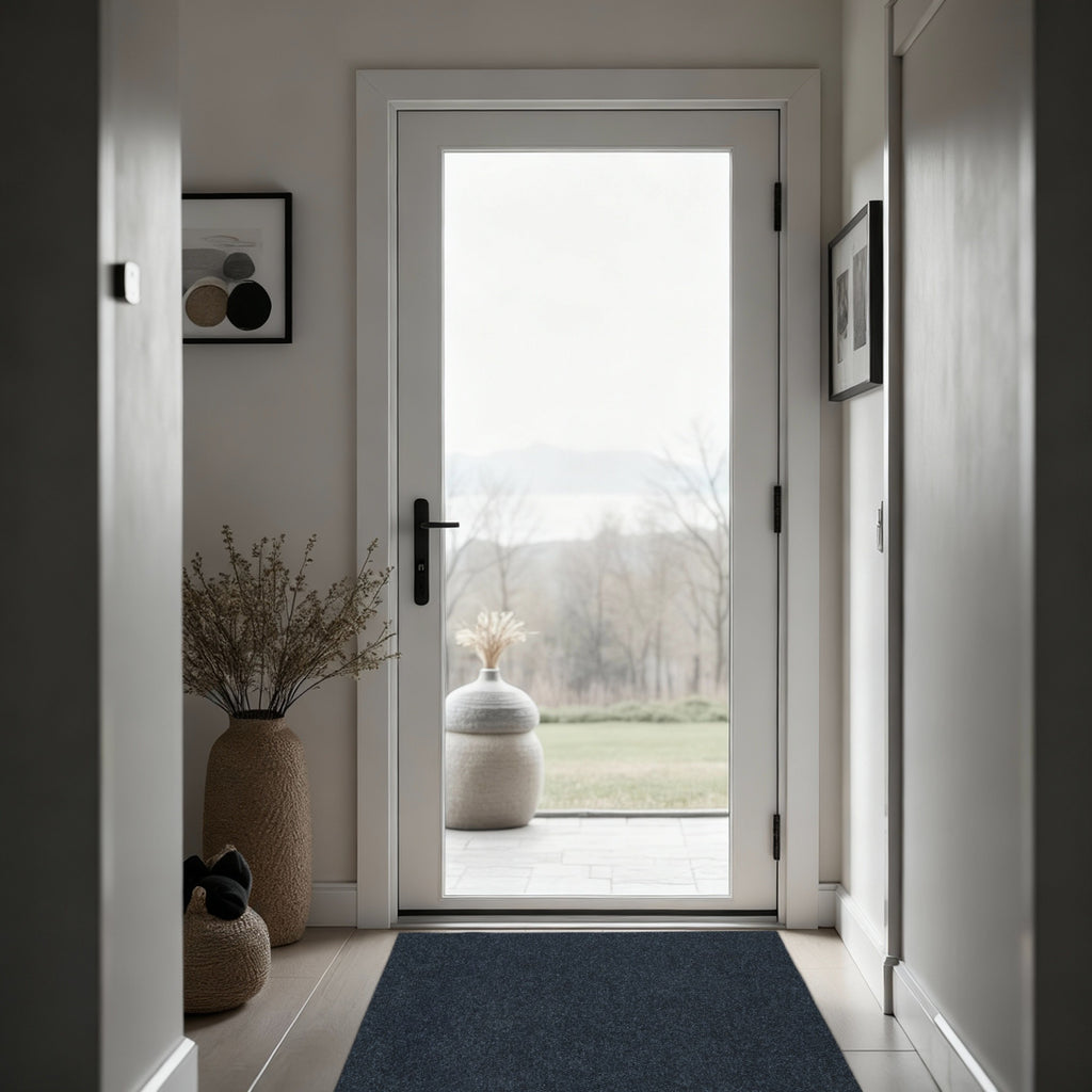 Spartan Weather Warrior Duty Indoor/Outdoor Utility Berber Loop Carpet Runner, Mats, 3' in Black