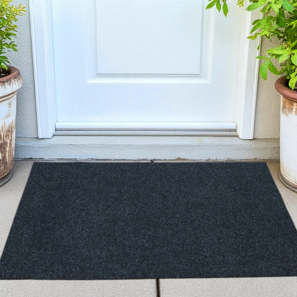 Spartan Weather Warrior Duty Indoor/Outdoor Utility Berber Loop Carpet Runner, Mats, 3' in Black