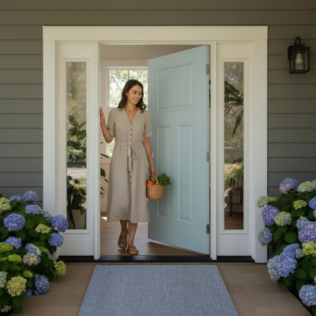 Spartan Weather Warrior Duty Indoor/Outdoor Utility Berber Loop Carpet Runner, Mats, 3' in Charcoal