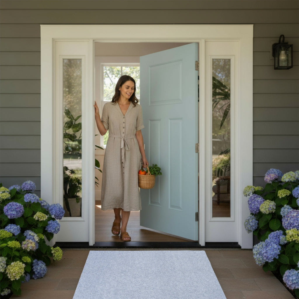 Spartan Weather Warrior Duty Indoor/Outdoor Utility Berber Loop Carpet Runner, Mats, 3' in Grey