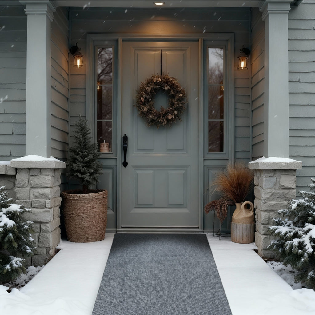 Spartan Weather Warrior Duty Indoor/Outdoor Utility Berber Loop Carpet Runner, Mats, 3' in Charcoal