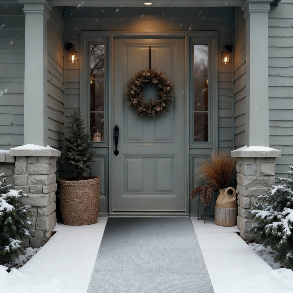 Spartan Weather Warrior Duty Indoor/Outdoor Utility Berber Loop Carpet Runner, Mats, 3' in Grey