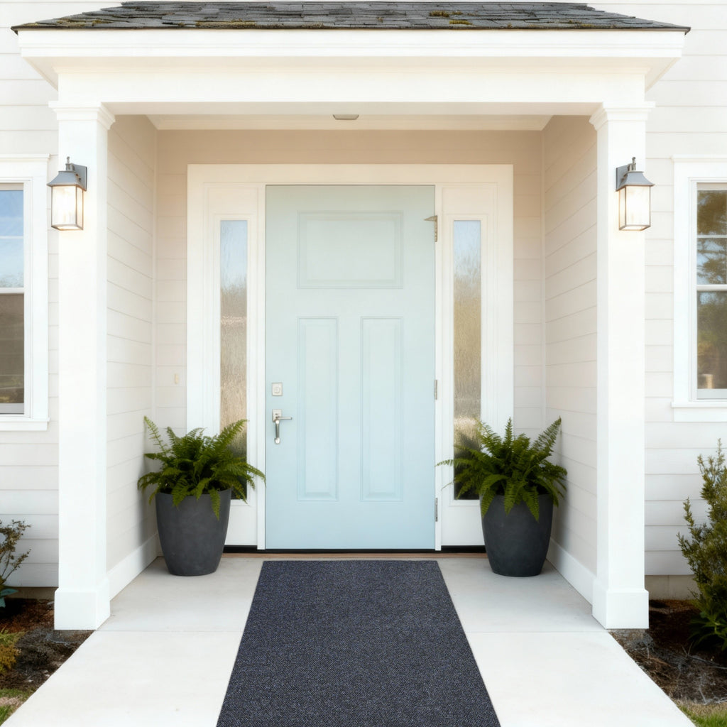 Spartan Weather Warrior Duty Indoor/Outdoor Utility Berber Loop Carpet Runner, Mats, 3' in Black