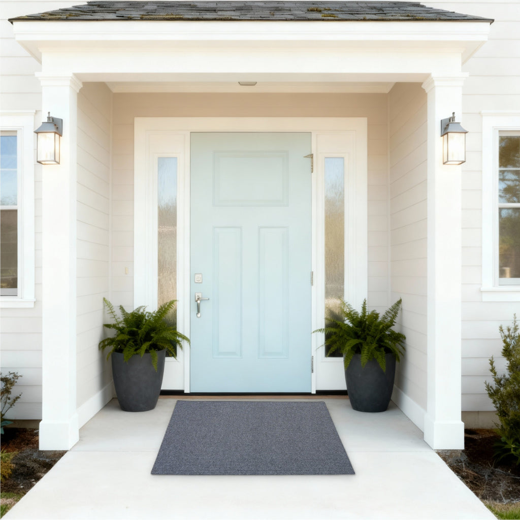 Dark Grey Carpet Door Mat Sustainably Made, Recycled Polyester Fibers, Economic, Practical, Easy to Clean and Versatile Applications. Perfect for all Household Needs.  