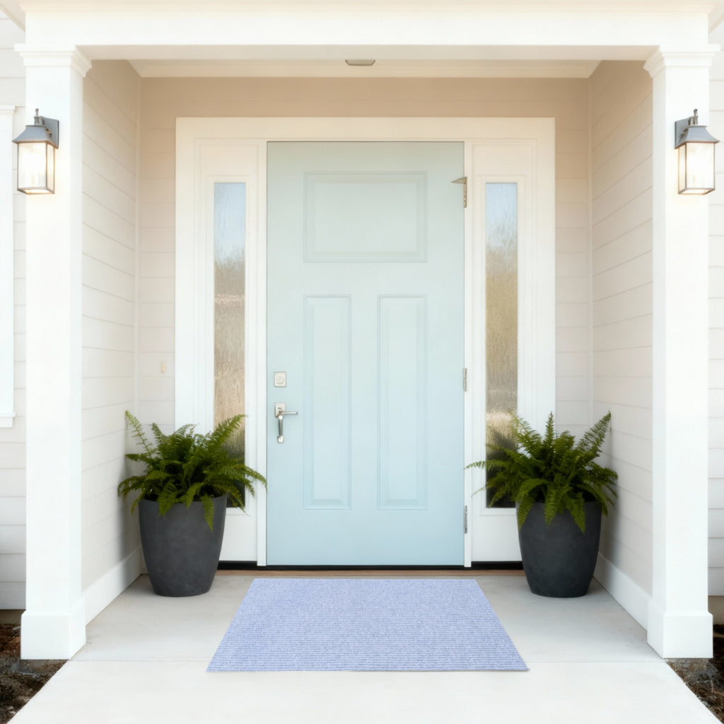 Outdoor Carpet Door Mat Minimalist Welcome Mat Anti Slip Safe for Concrete, Wood Porch, Patio or Garage 
