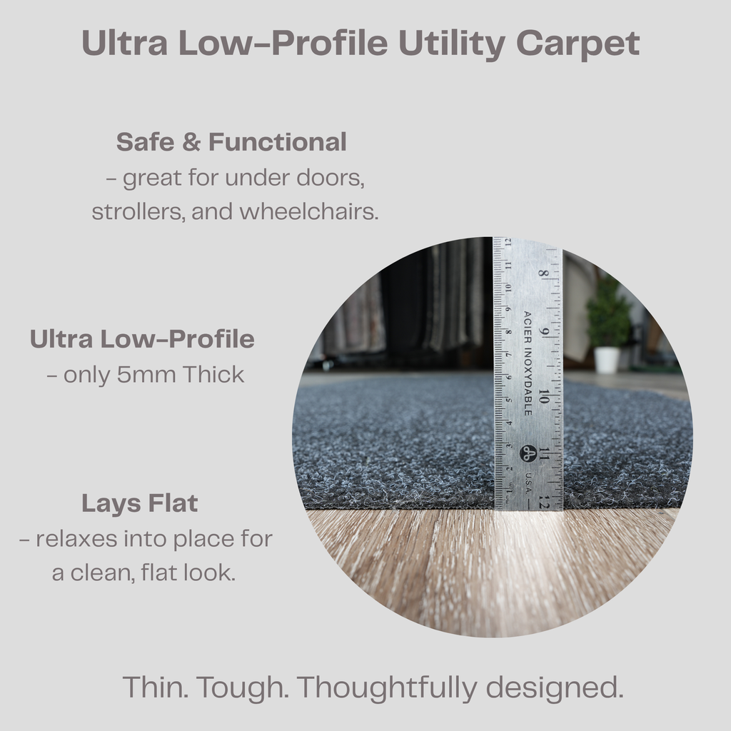 Spartan Weather Warrior Duty Indoor/Outdoor Utility Berber Loop Carpet Runner, Mats, 3' in Black