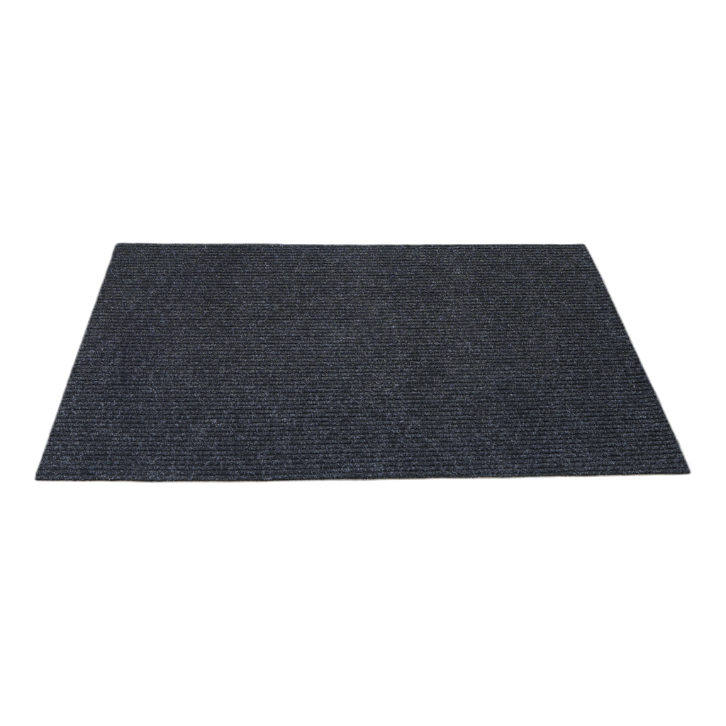 Black Carpet Door Mat Ribbed Utility Mat for Entryway Non Slip Door Mat Minimalist Home Decor Winter Floor Protection