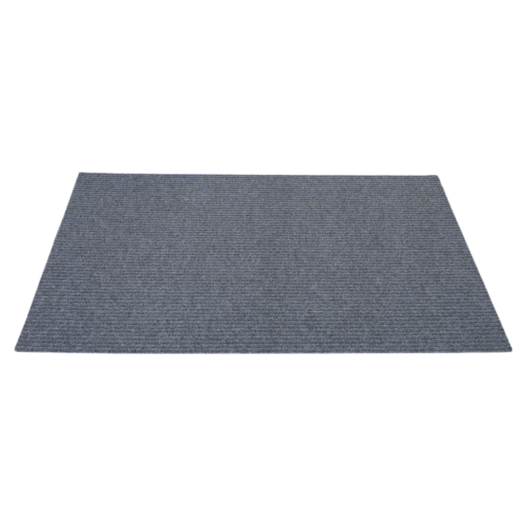 Dark Grey Charcoal Carpet Door Mat Ribbed Utility Mat for Entryway Non Slip Door Mat Minimalist Home Decor Winter Floor 