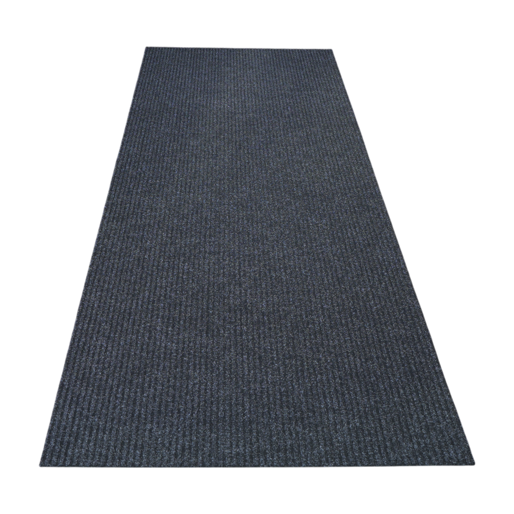 Black Utility Carpet Runner with Ribbed Design Minimalist Home Decor Carpet Stair Runner Anti Skid Backing Rubber Backed Carpet 