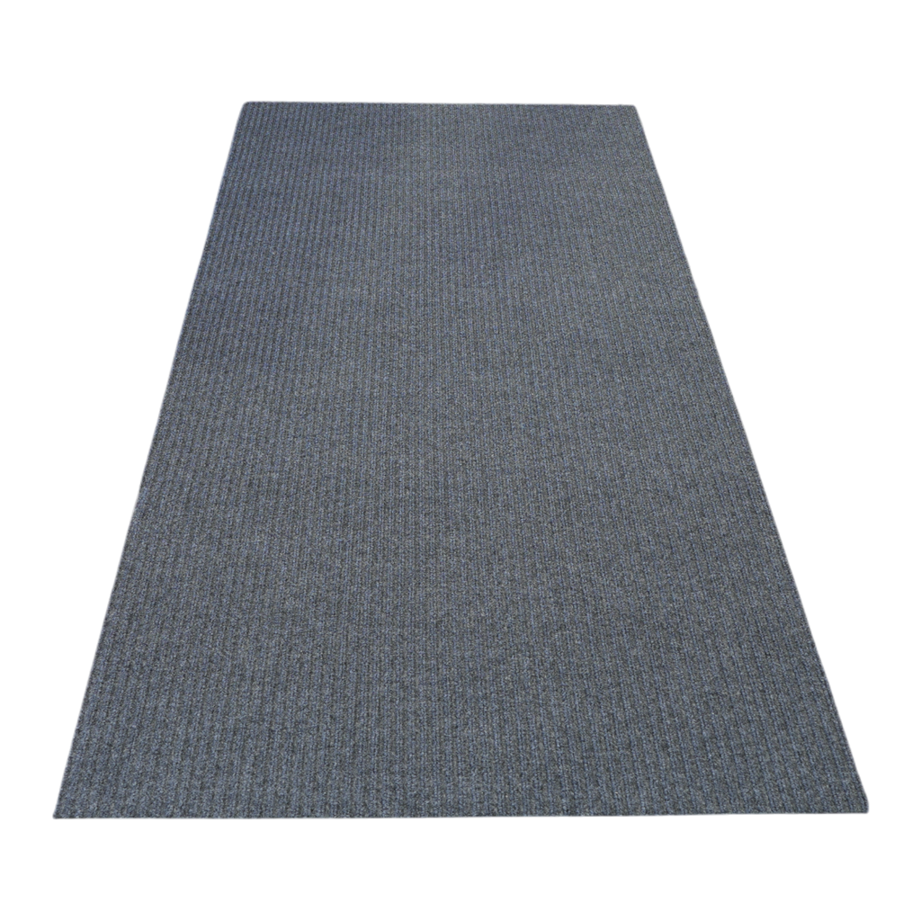 Charcoal Grey Utility Carpet Runner with Ribbed Design Minimalist Home Decor Carpet Stair Runner Anti Skid Backing Rubber Backed Carpet 