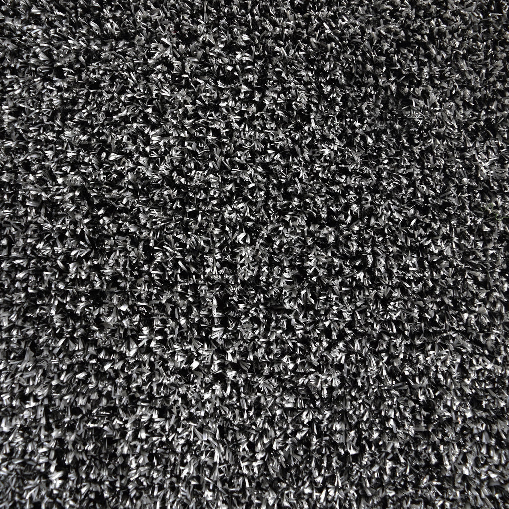 Indoor/Outdoor Artificial Turf Area Rug in Black and Grey