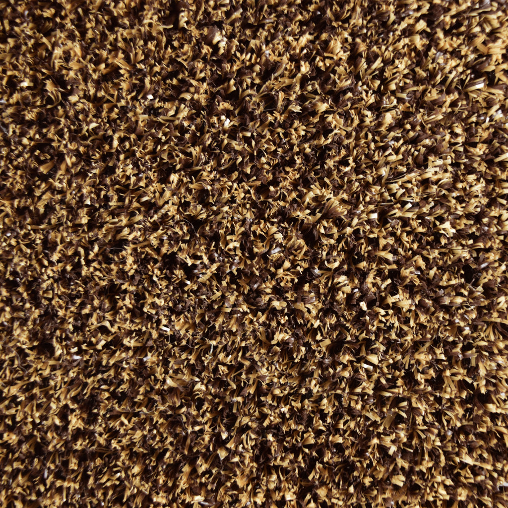 Indoor/Outdoor Artificial Turf Area Rug Brown & Tan