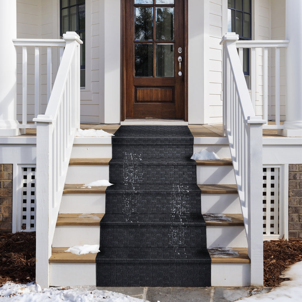 iCR Weather Warrior runner on outside stairs, offering all-weather performance and long-lasting durability