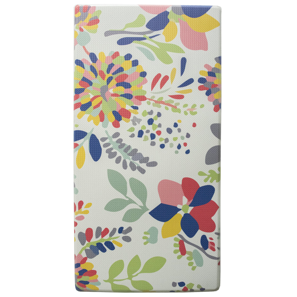 Printed, Ergonomic, Anti Fatigue Mat. Colorful Memory Foam Comfort Mat Great for Kitchen, Bathroom and Workstation. (39" x 20" x 0.75" in Summer Floral). iCustomRug