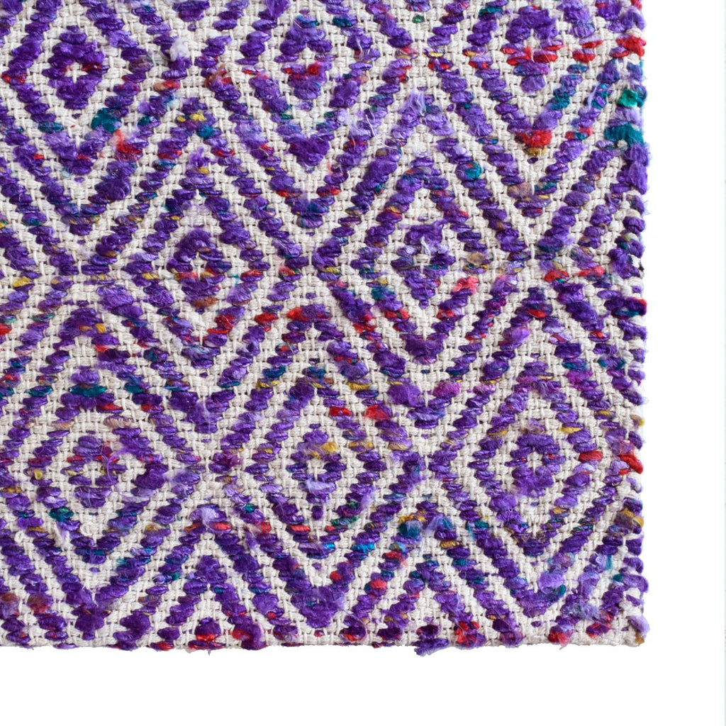Maeva Stylish Diamond Pattern Area Rug Grape Purple