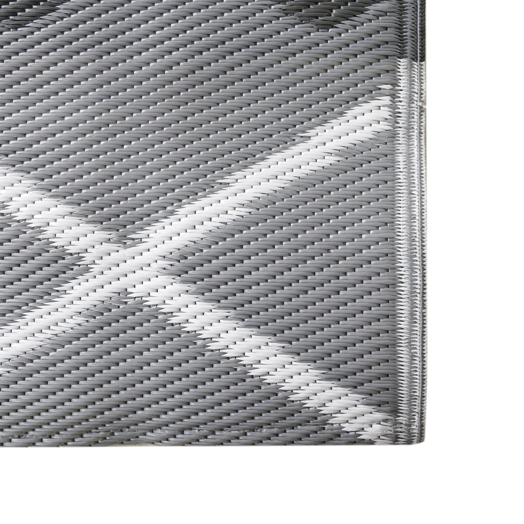 Reversible Outdoor Rug Aztek Stripe Grey