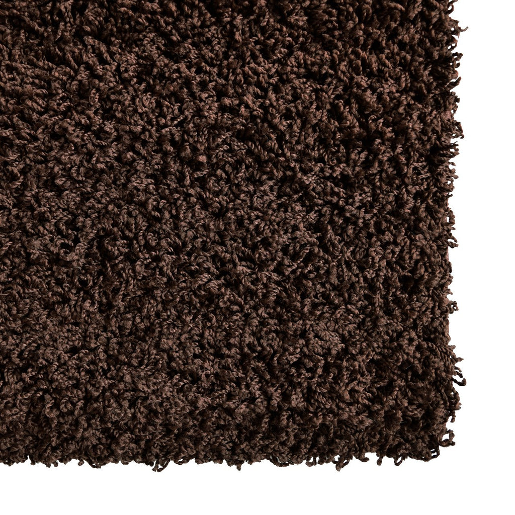 icustomrug dixie shag in chocolate brown area rug