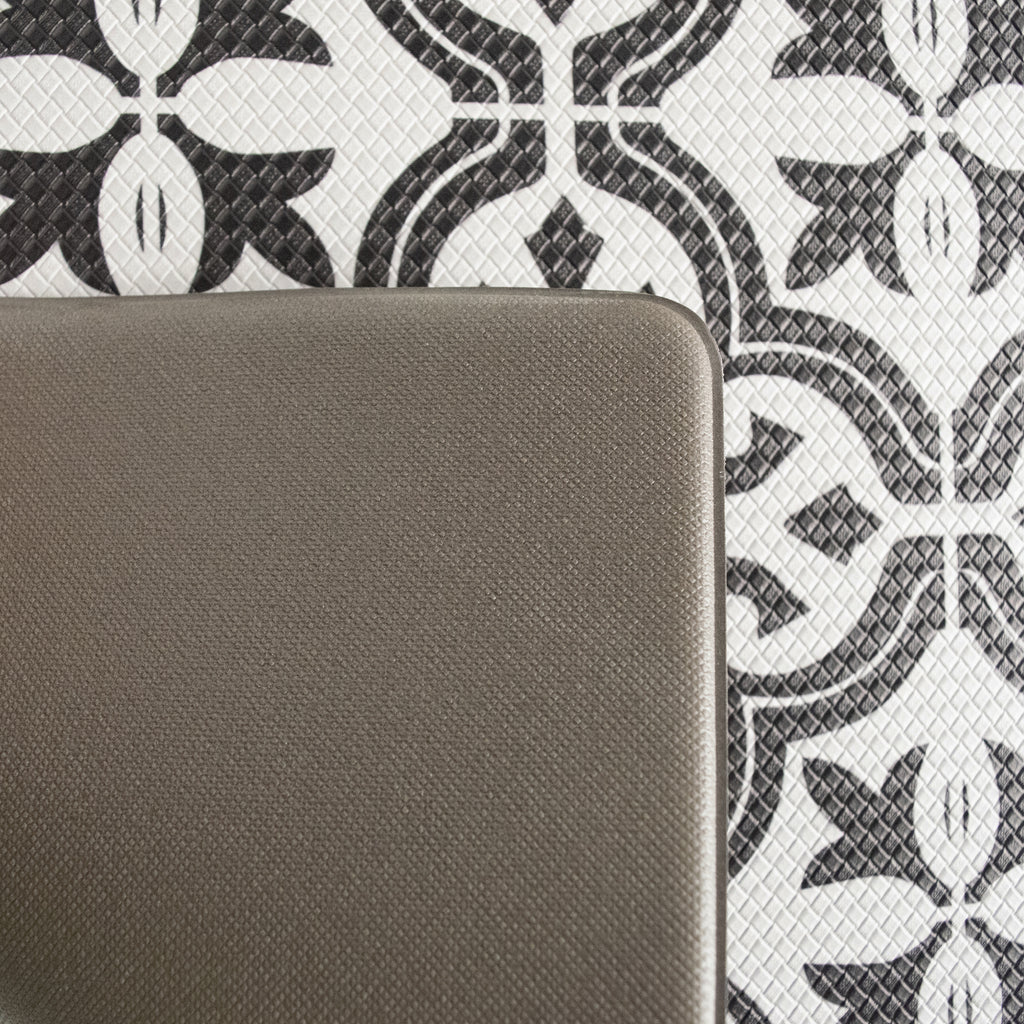Ergonomic Anti Fatigue Mat, Colorful Memory Foam Comfort Mat in Mosaic Black