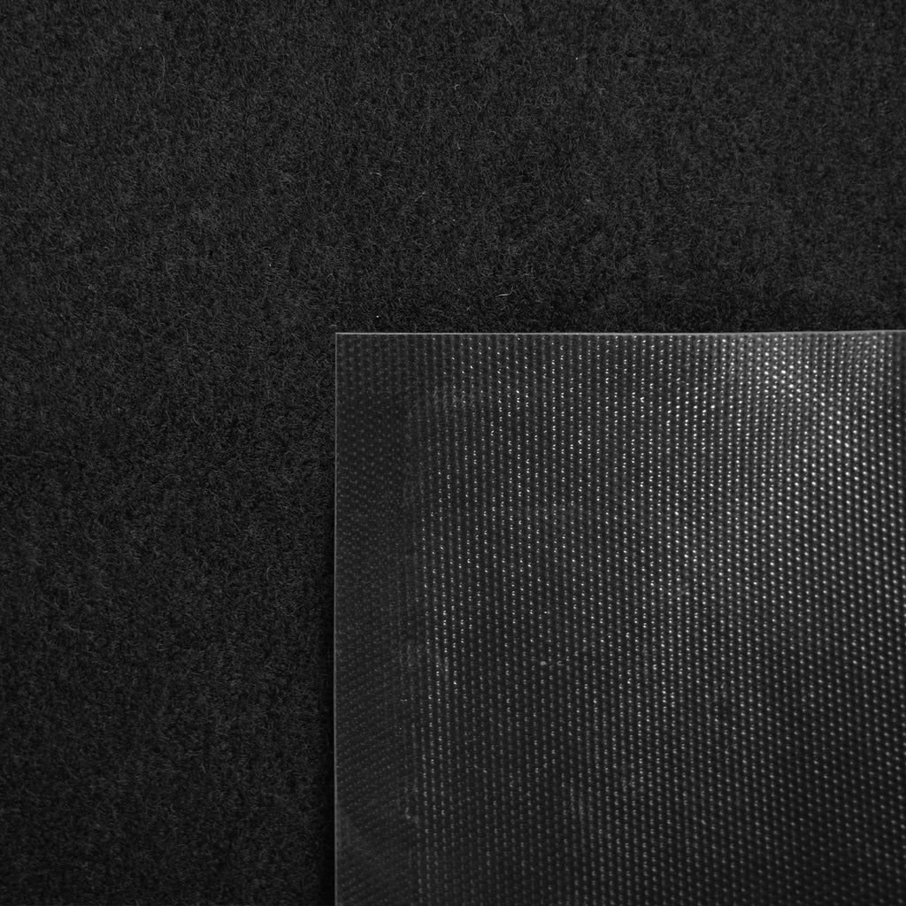 Heavy Duty Interior/Exterior Utility Plush Pile Vinyl Back Runner, Mats (6’ Width in Black)