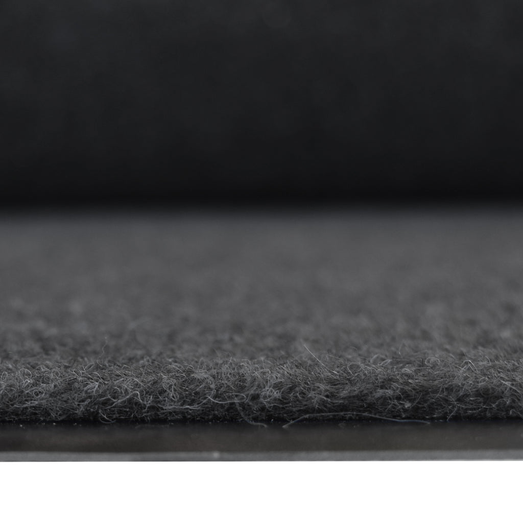 Heavy Duty Interior/Exterior Utility Plush Pile Vinyl Back Runner, Mats (26'', 3’ and 4' in Charcoal)